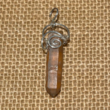 Load image into Gallery viewer, Citrine Crystal in Sterling Silver Wire Wrap Setting
